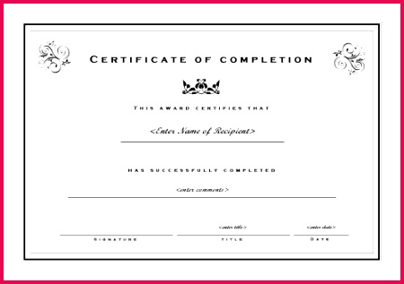 CCO PUB 002 Certificate of pletion Formal Big