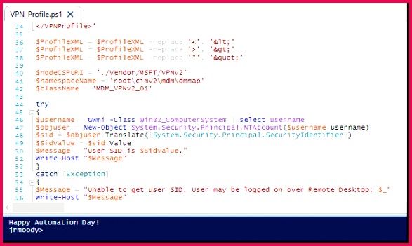 Well create the VPN Profile1 file near the end of this article