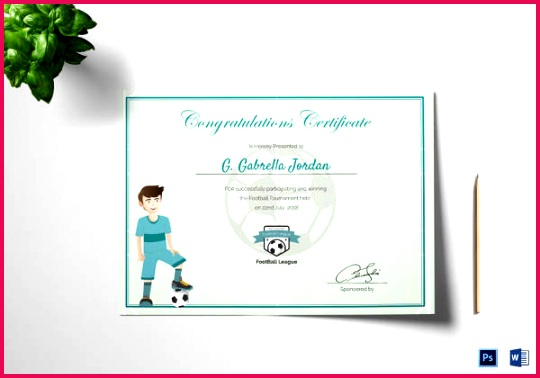 Sports Award Winning Congratulation Certificate Template