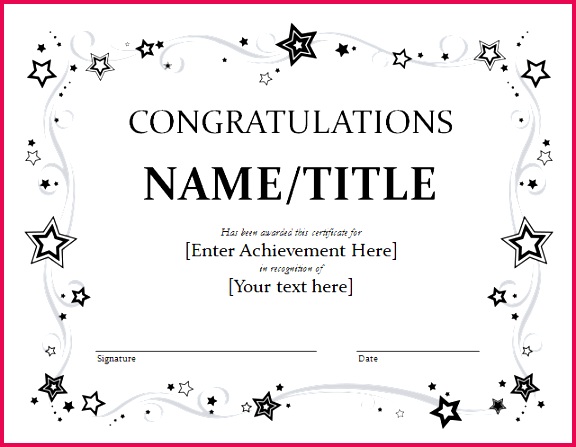 9 congratulation certificate templates free printable word pdf