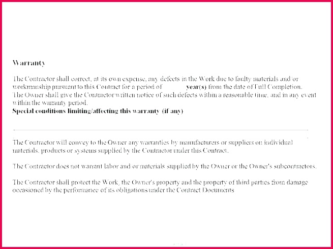 product warranty template term and condition best of free roof deed to certification form service construction forms card
