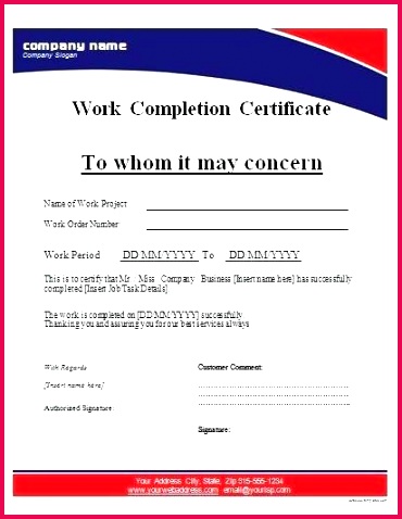 construction work certificate sample let civil copy final template of pletion templ