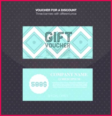 Gift voucher template Discount card cash coupon t certificate Vector illustration