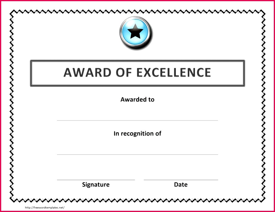 025 template ideas uncategorized minimalist award design sample with star icon and signature date space certificate of achievement