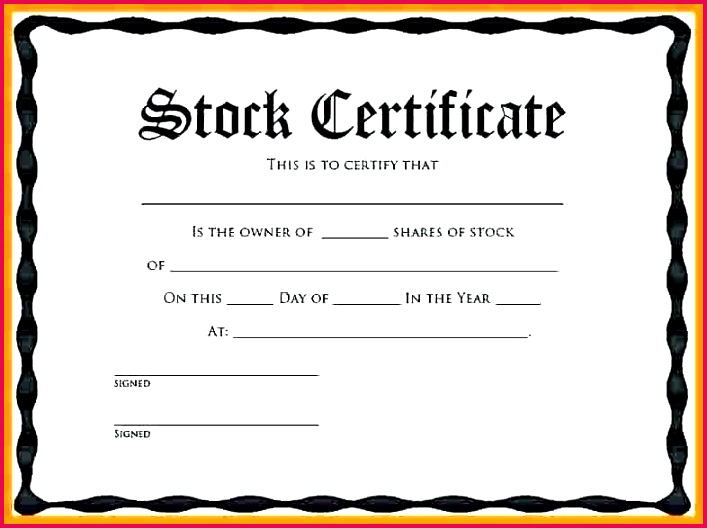 unique stock certificate template word shareholder share free uk child care resume te