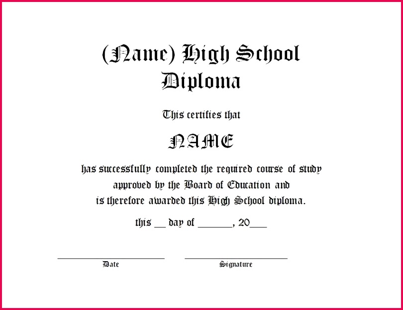 High School Diploma
