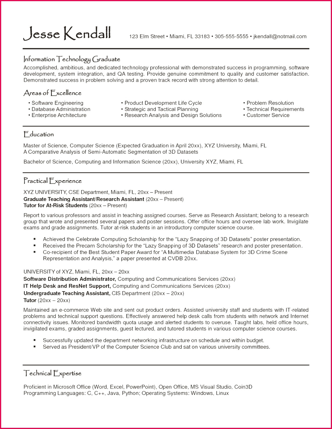 Best It Resume format Professional Resume topics Best ¢‹†…¡ Resume Template Resume