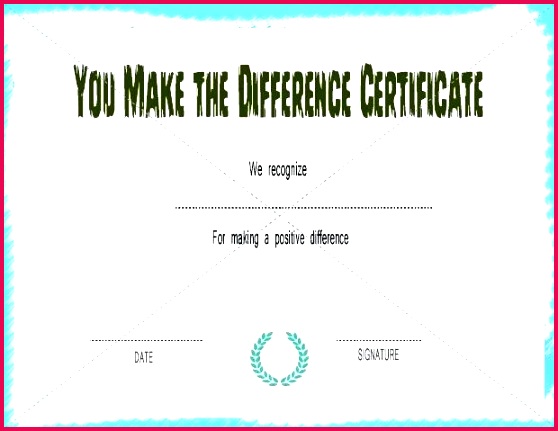 you make the difference certificate template free premium ordination of examples