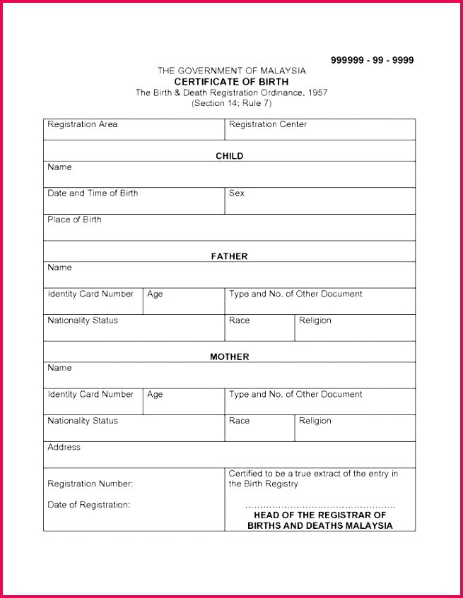 birth certificate translation template to french russian english