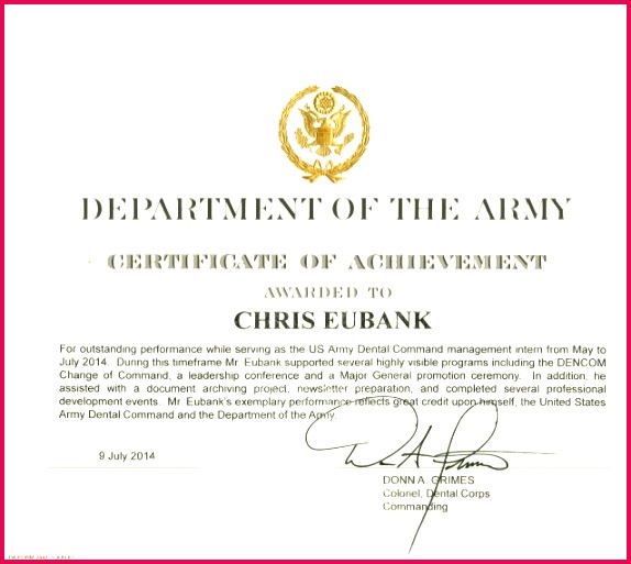 army certificate of achievement Monzarglauf verband 574513 us army certificate of achievement 1 638