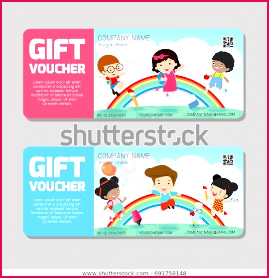 t voucher template colorful patterncute 600w