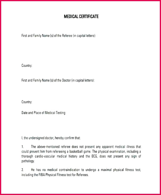free medical certificate templates word documents blank time stamp template
