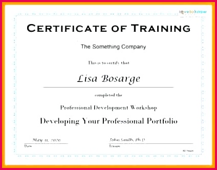 training certificate template free professional doc course