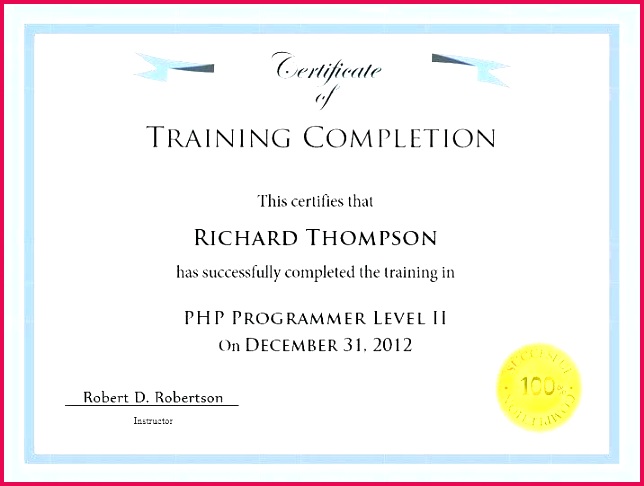 certificate of achievement word template training free sample dog tem
