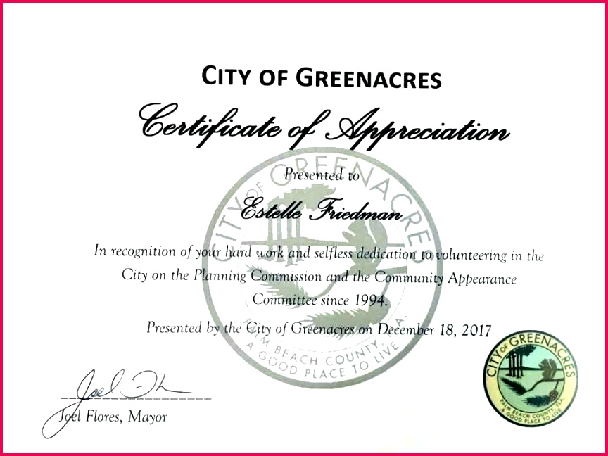 7 printable donation certificates templates sample certificate of free volunteer appreciation certificates appreciation award template free