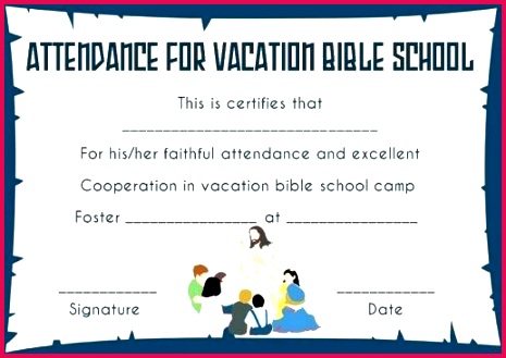 certificate of pletion school sunday template