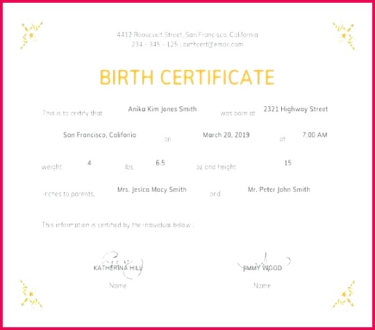 birth certificate template doc official free editable docs marriage