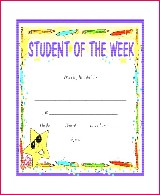 best student award certificate template free printable of the week certificates for students elementary pdf certificat