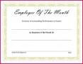 5 Employee Of the Month Certificate Template Pdf