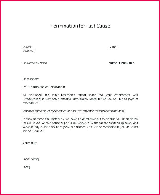 employment separation letter template sample severance of from employer
