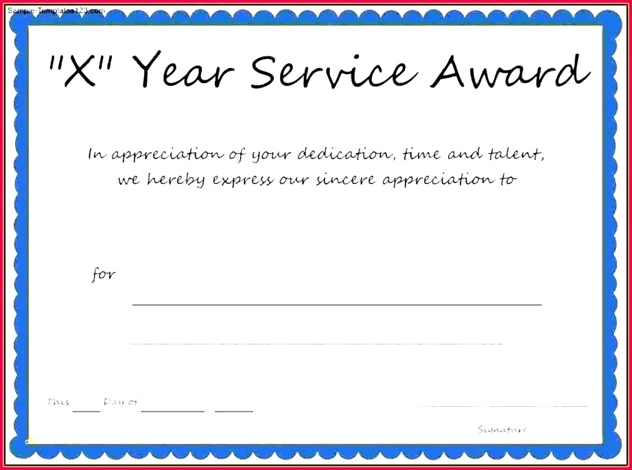 years of service certificate template award templates free customer vice scholarship word long elegant luxury excellence templ