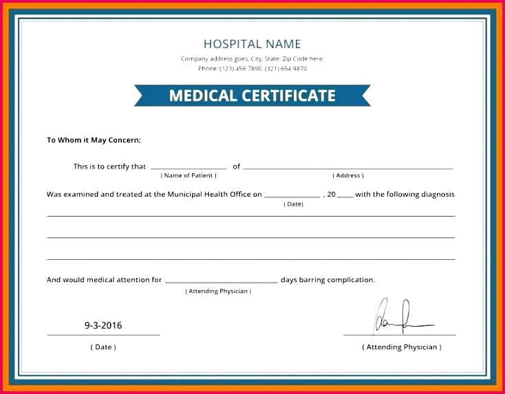 6 7 sample medical certificate from doctor sick template dr fake doctors australia