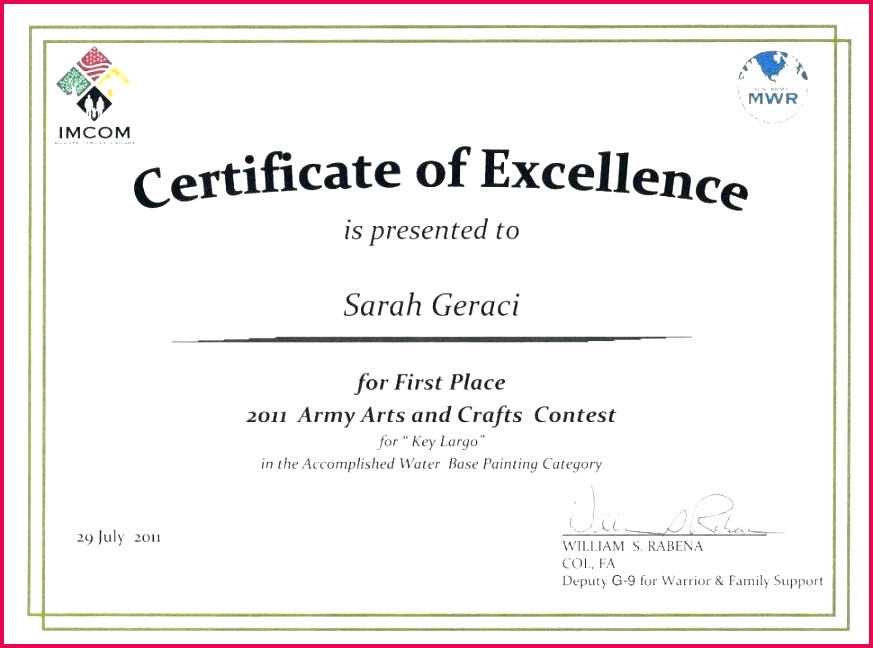 prize certificates templates free unique place award certificate first template image