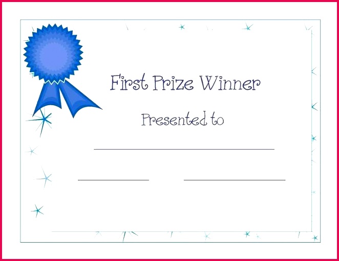 free printable award certificate template first prize winner certificates templates winning word