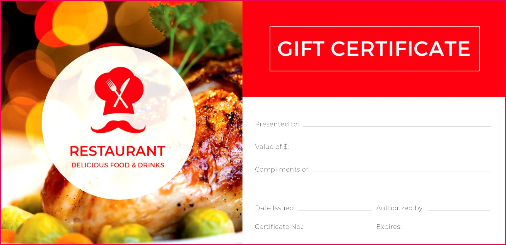 004 restaurant t certificate template vintage 1920x933