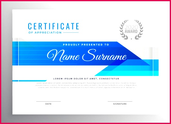 modern blue horizontal diploma certificate template 1017