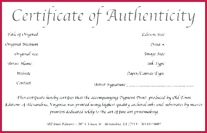 free printable certificate of authenticity templates artwork template co condo letter