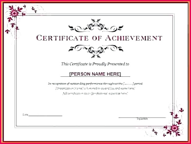 certificate of achievement free template word certificates templates award achieve