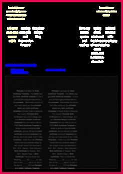 15 Printable blank birth certificate for school project Forms and 347245