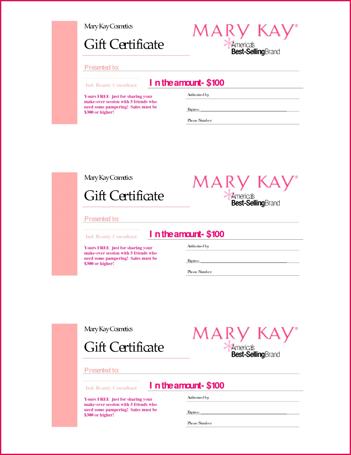 Summer Gift Certificate Templates 11471485 3 pink free printable t certificates t certificate template