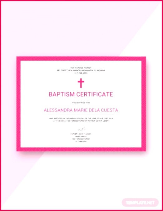 Baptism Certificate Template free baptism certificate