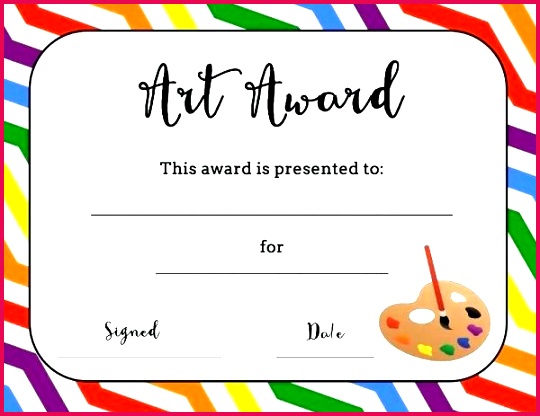 art award certificate for kids template free clipart t
