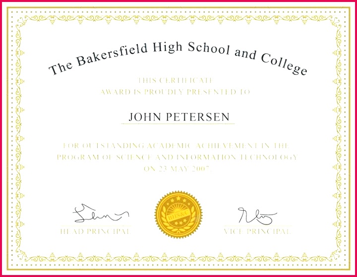 achievement certificate template award free academic