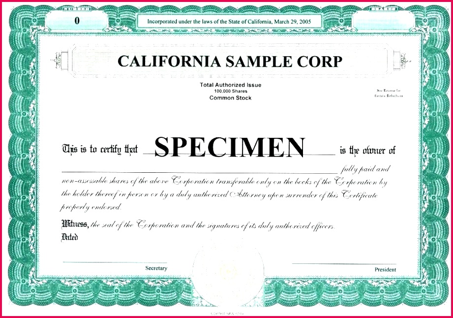 corporate stock certificate template free share forms corporation to in certificates c