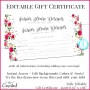 3 Free Editable Gift Certificate Templates