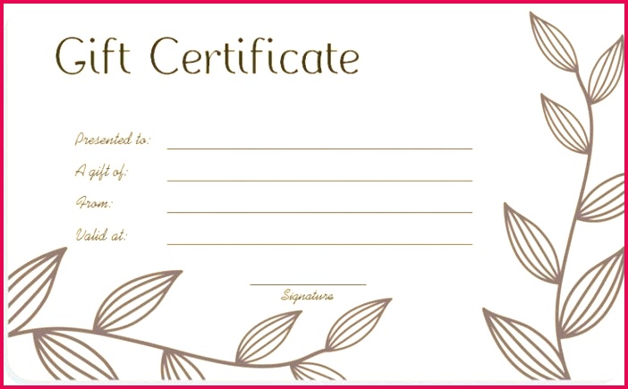 Blank Massage Gift Certificate Template Templates Free Printable For Download Voucher Uk M