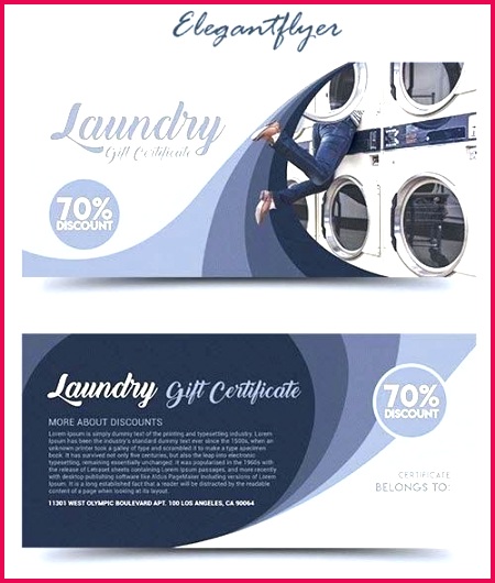 laundry free t certificate template card design premium and print ready voucher templates