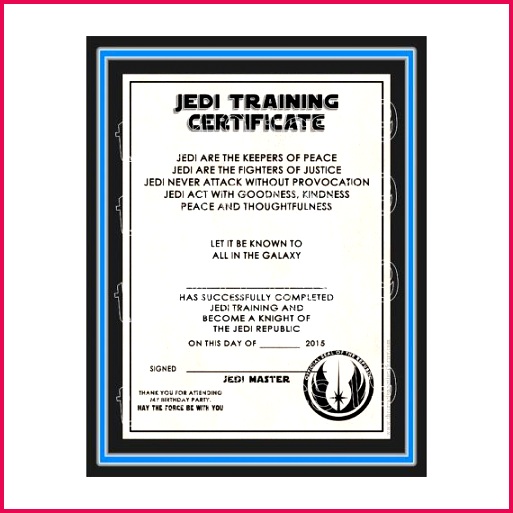 6 Free Jedi Training Certificate Template 99410 | FabTemplatez