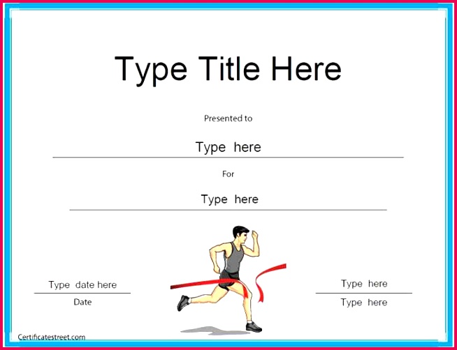 Blank Certificate Templates Sample Sports Participation Certificate Templates Turabian Template 0d
