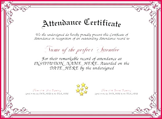 course attendance certificate template printable perfect attendance certificate template free attendance certificate template vector