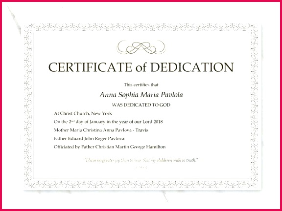 baby dedication certificate template memorative wedding birth