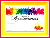 Certificate of Awesomeness Preschool CertificatesFree CertificatesCreate CertificateReading CertificateFree Printable Certificate TemplatesAward