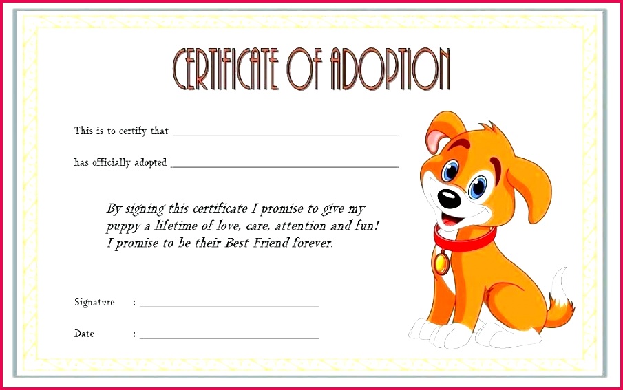 pet adoption certificate template 8 free printable 2 dog rescue website specialization
