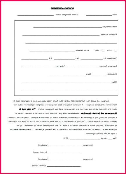 free roofing contract agreement template job pletion format certificate of