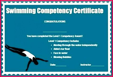 free swimming certificate templates printable word documents award template swim lesson