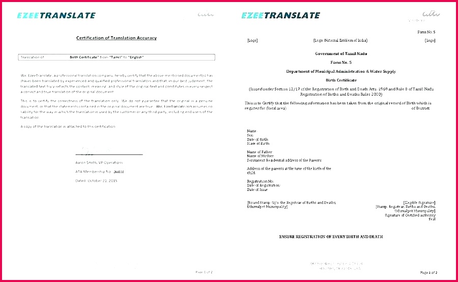birth certificate translation example template for free mexican marriage design online